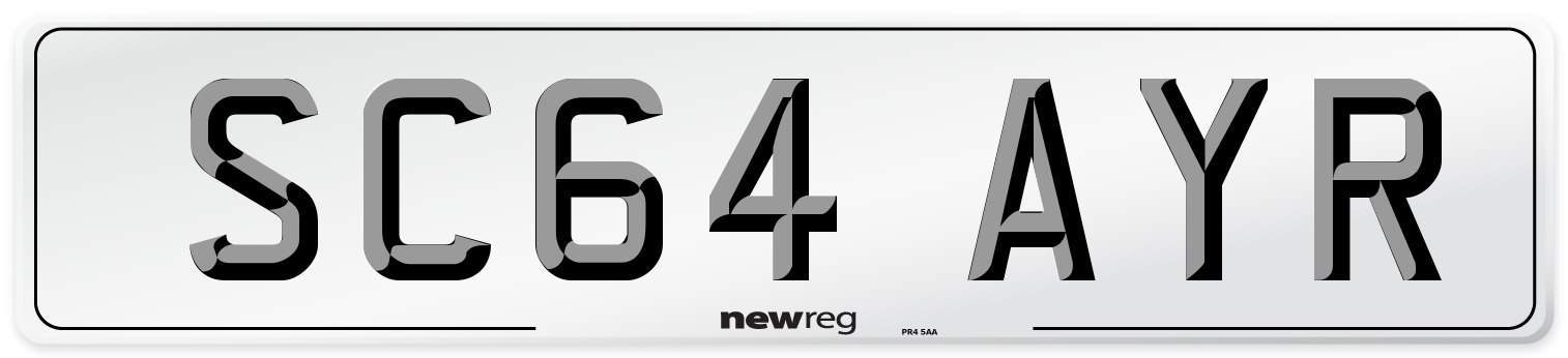 SC64 AYR Number Plate from New Reg